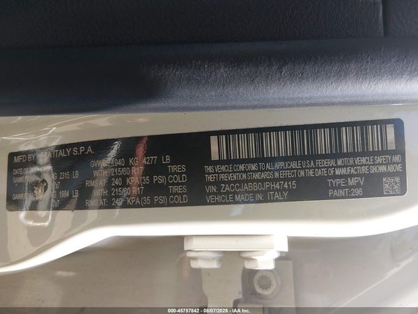 2018 JEEP RENEGADE LATITUDE FWD