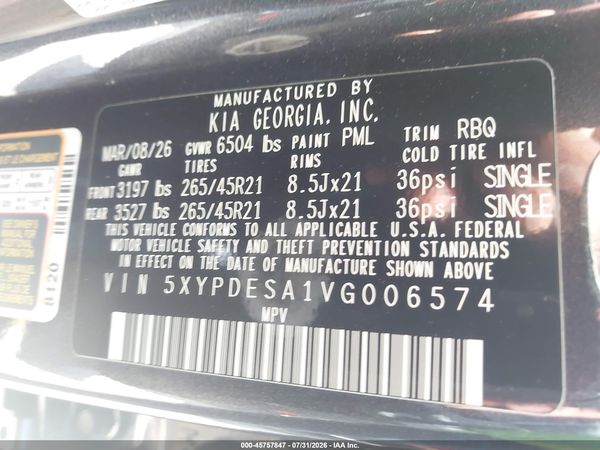 2027 KIA TELLURIDE HYBRID X-LINE SX