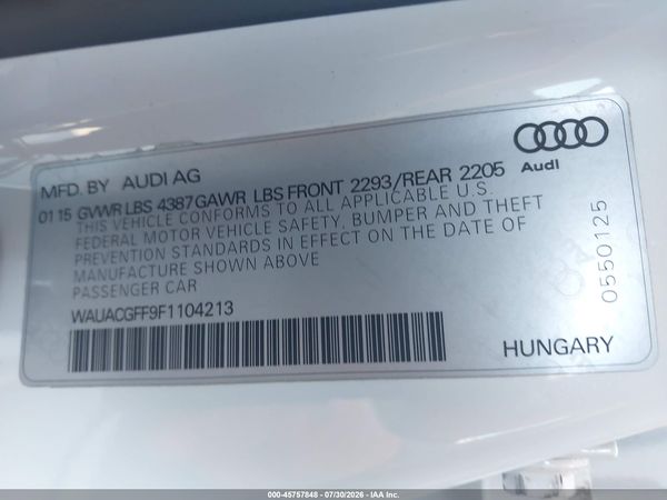 2015 AUDI A3 PREMIUM