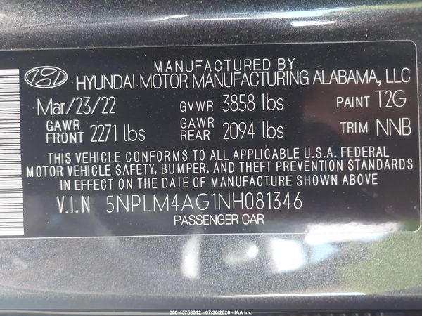 2022 HYUNDAI ELANTRA SEL