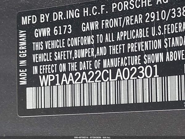 2012 PORSCHE CAYENNE
