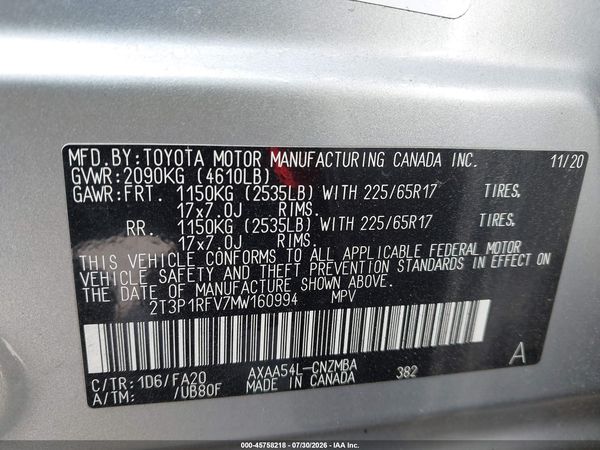 2021 TOYOTA RAV4 XLE