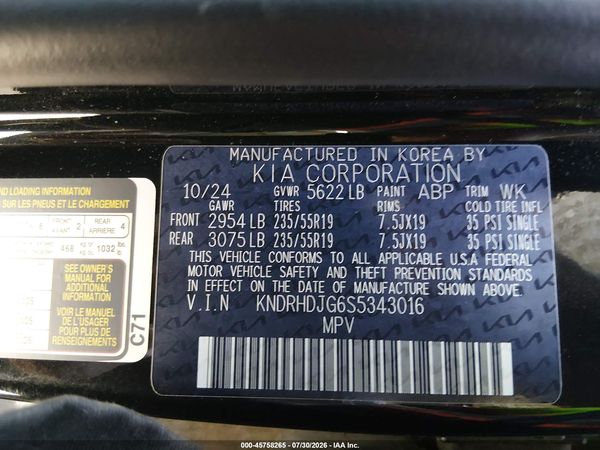 2025 KIA SORENTO HYBRID EX