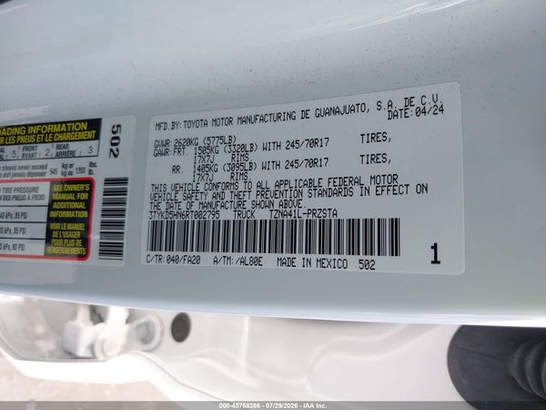 2024 TOYOTA TACOMA SR