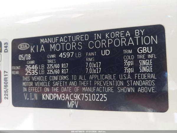 2019 KIA SPORTAGE LX