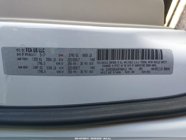 2017 DODGE GRAND CARAVAN SE