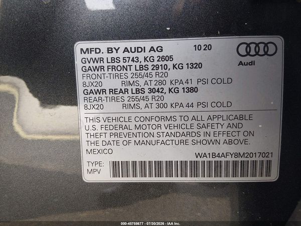 2021 AUDI SQ5
