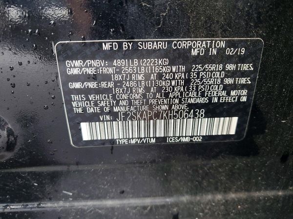 2019 SUBARU FORESTER Sport+ES+HK+SMART