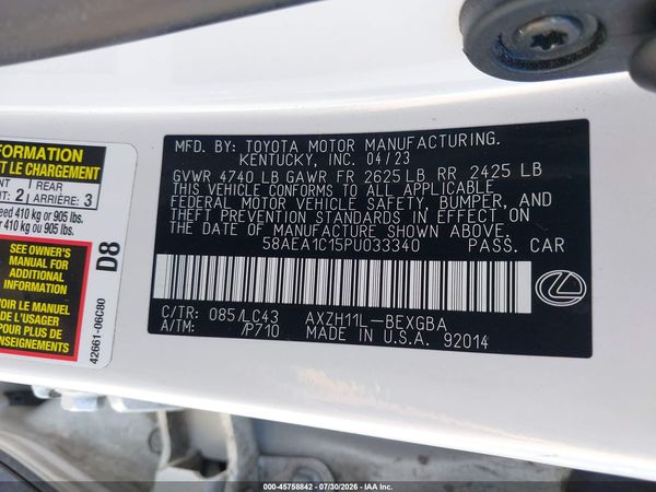 2023 LEXUS ES 300H LUXURY