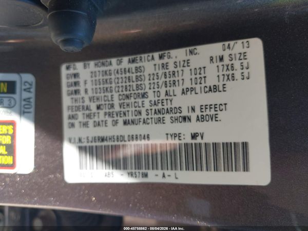 2013 HONDA CR-V EX