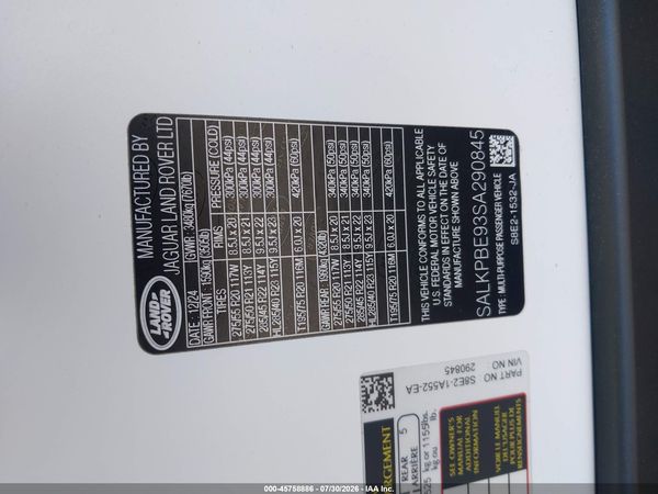 2025 LAND ROVER RANGE ROVER P530 SE 7 SEAT
