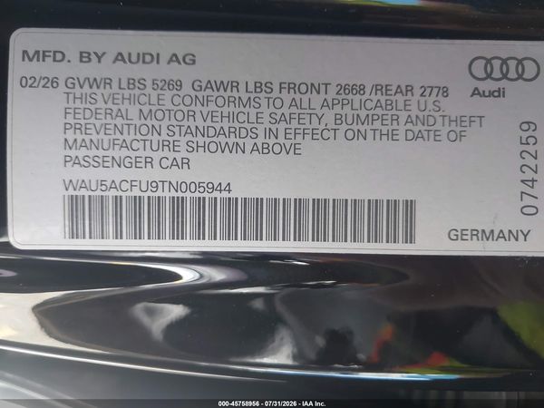 2026 AUDI A5 Premium Plus — I9