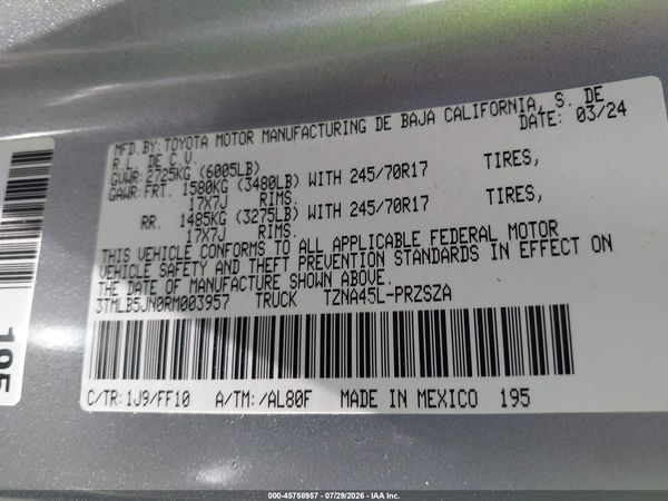 2024 TOYOTA TACOMA SR5