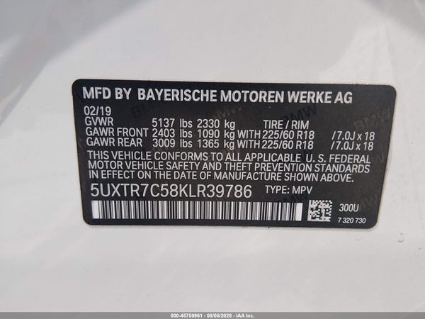 2019 BMW X3 SDRIVE30I