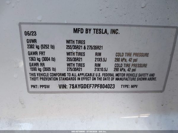 2023 TESLA MODEL Y