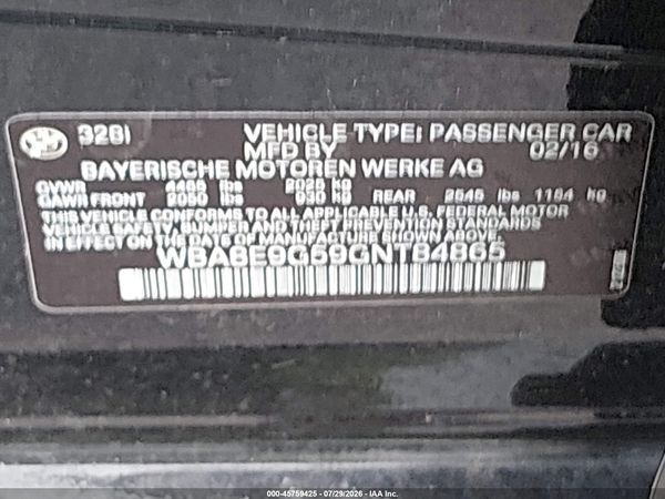2016 BMW 328I SA