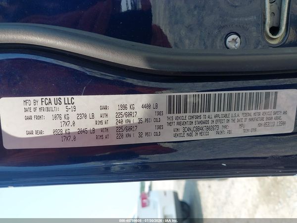 2019 JEEP COMPASS LATITUDE FWD