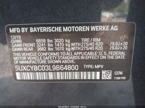 2020 BMW X6 M50I