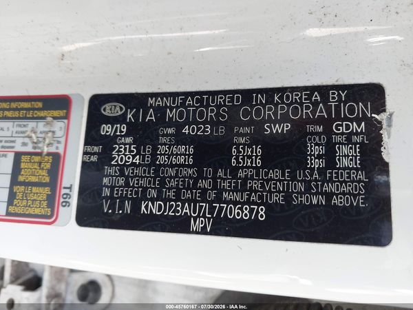 2020 KIA SOUL LX