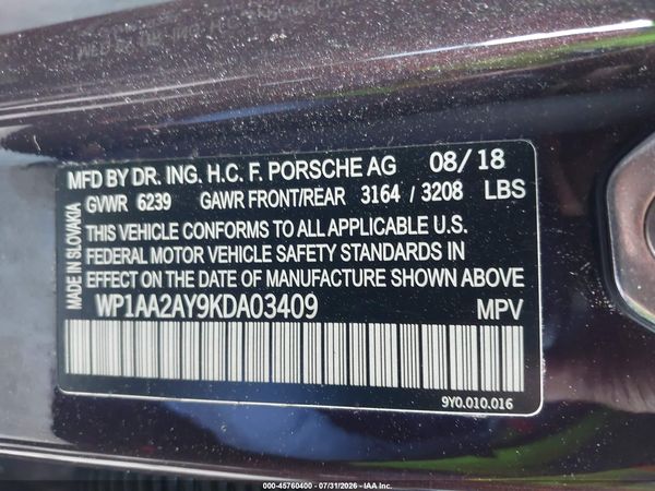 2019 PORSCHE CAYENNE