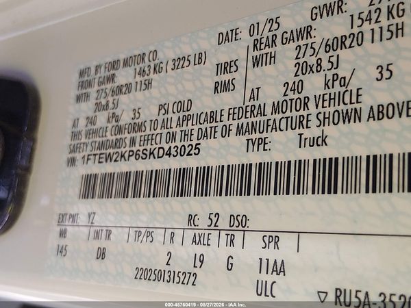 2025 FORD F-150 STX — I9