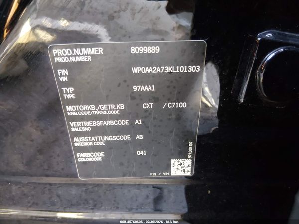 2019 PORSCHE PANAMERA 4