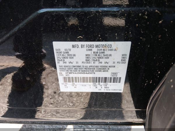 2022 FORD EDGE ST-LINE — I9
