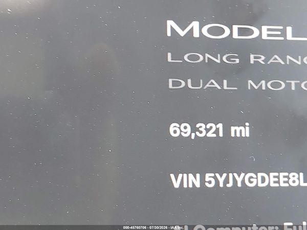 2020 TESLA MODEL Y