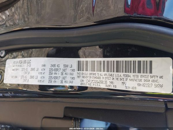 2016 JEEP CHEROKEE LATITUDE
