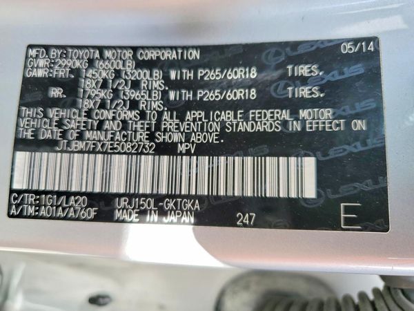 2014 LEXUS GX 460 460 Base