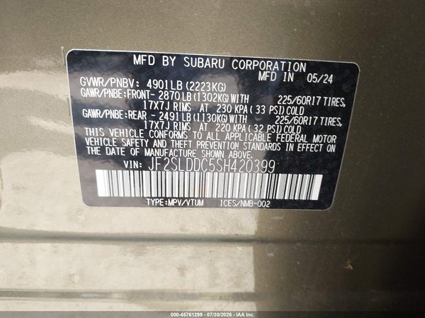 2025 SUBARU FORESTER PREMIUM — I9