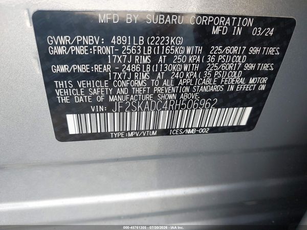 2024 SUBARU FORESTER PREMIUM