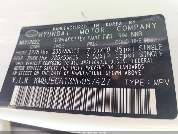 2022 HYUNDAI TUCSON HYBRID LIMITED
