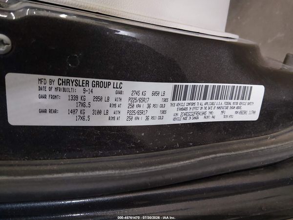 2015 DODGE GRAND CARAVAN SXT — I9