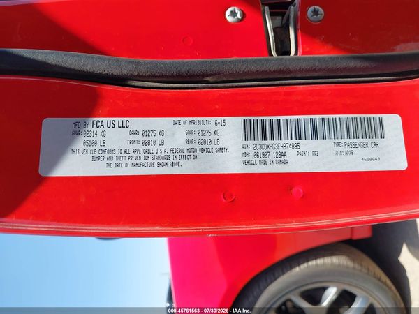 2015 DODGE CHARGER SXT