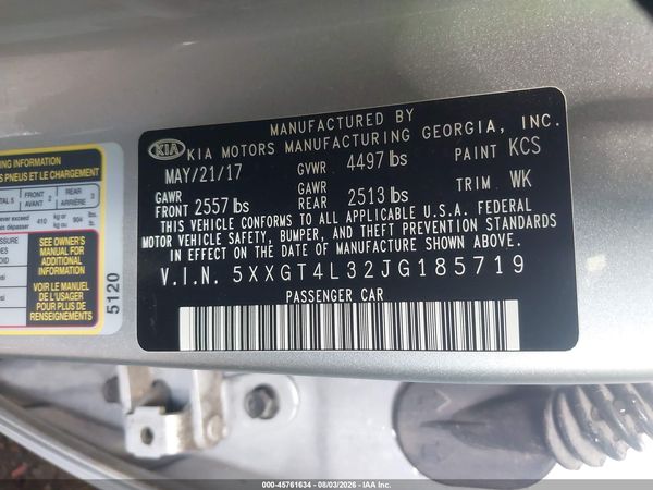 2018 KIA OPTIMA LX
