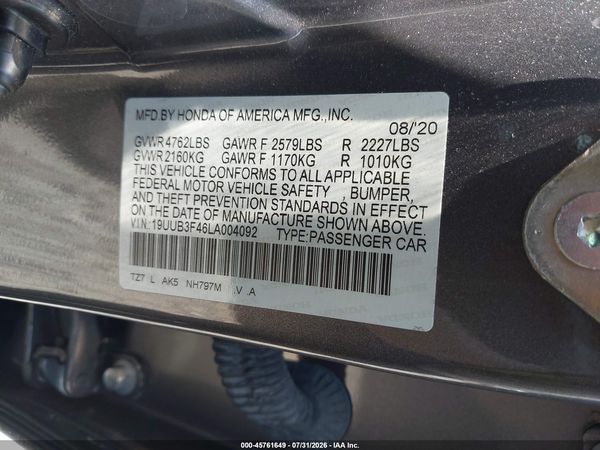 2020 ACURA TLX TECH PACKAGE