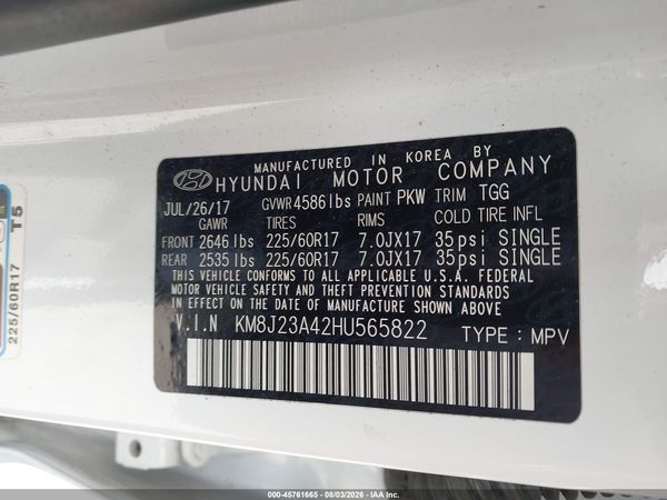 2017 HYUNDAI TUCSON SE