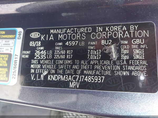 2018 KIA SPORTAGE LX