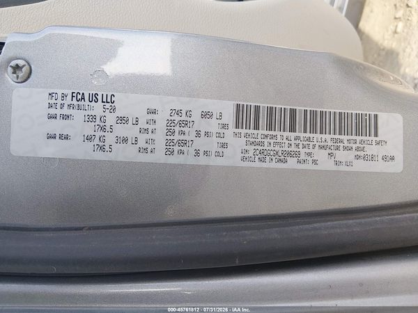 2020 DODGE GRAND CARAVAN SXT