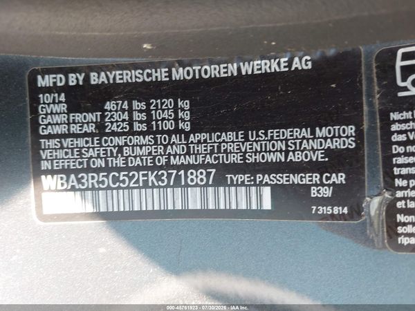 2015 BMW 435I XDRIVE