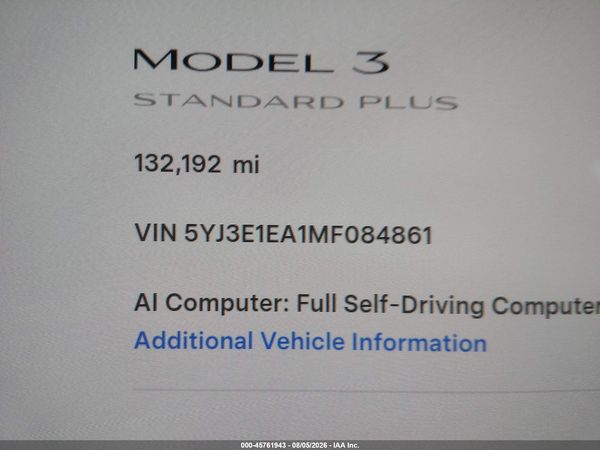 2021 TESLA MODEL 3