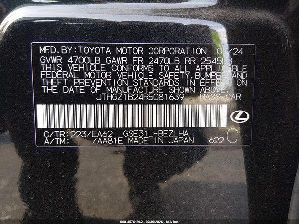 2024 LEXUS IS 350 F SPORT