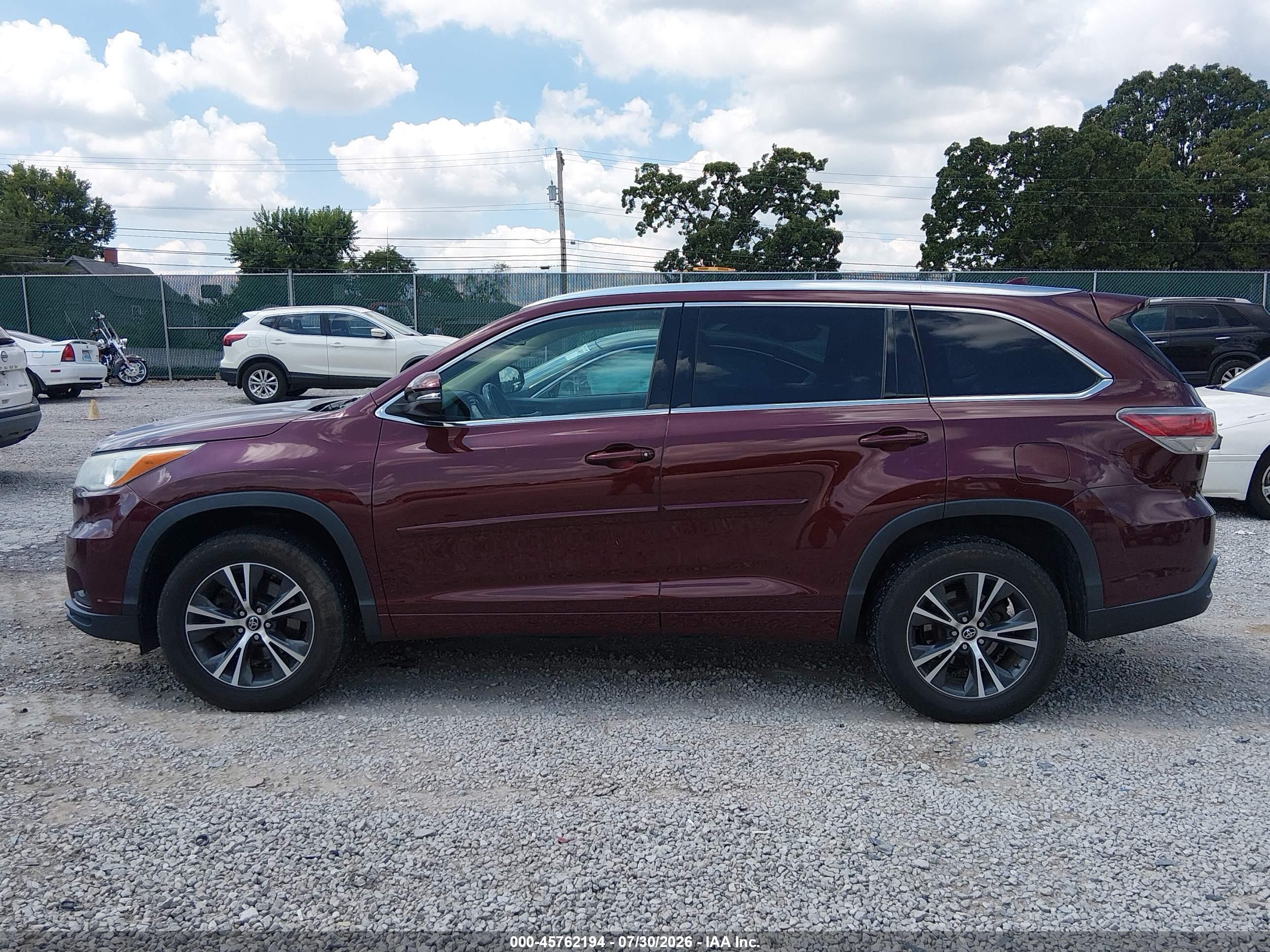 2016 TOYOTA HIGHLANDER XLE V6