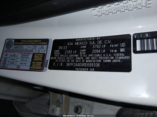2024 KIA FORTE LX