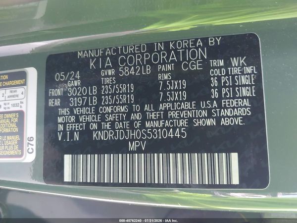 2025 KIA SORENTO PLUG-IN HYBRID EX