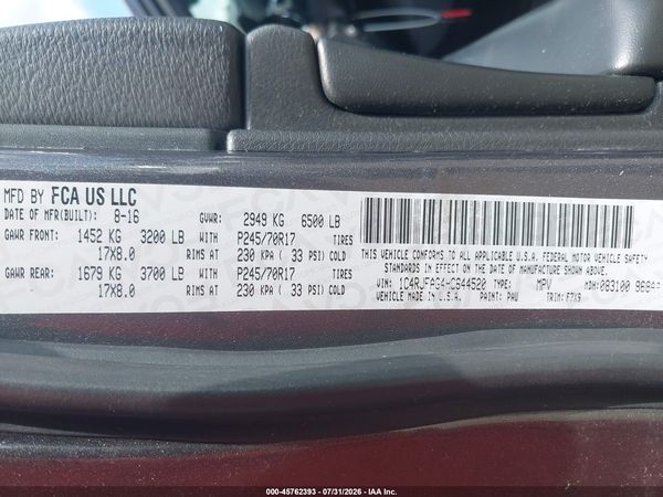 2017 JEEP GRAND CHEROKEE LAREDO