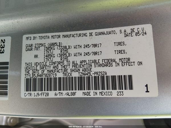 2024 TOYOTA TACOMA SR5