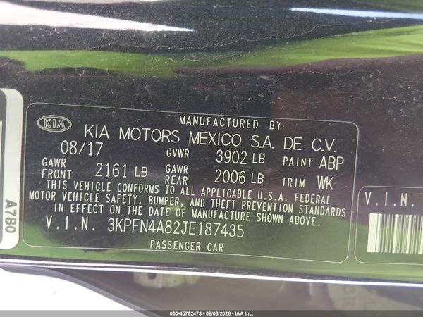 2018 KIA FORTE EX