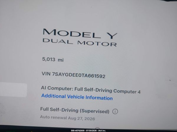 2026 TESLA MODEL Y